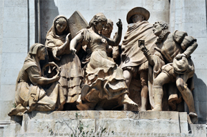 Monumento a Miguel de Cervantes. La Gitanilla