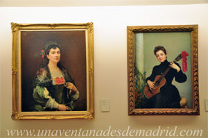 Museo de Historia de Madrid, "María Hahn" (1905), de Raimundo de Madrazo y Garreta, y "En el patio" (1893), de Ricardo de Madrazo y Garreta Museo de Historia de Madrid, "María Hahn" (1905), de Raimundo de Madrazo y Garreta, y "En el patio" (1893), de Ricardo de Madrazo y Garreta