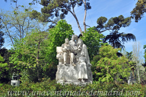 Campo Grande en El Retiro, Monumento a Ramn de Campoamor y Campoosorio