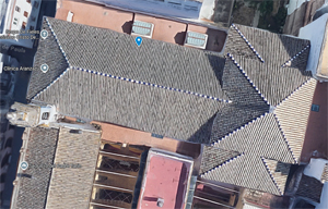 Sevilla, Tejados de la iglesia (Captura de Google Maps)