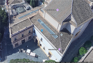 Sevilla, Captura de Google Maps de la Capilla de la Expiración; el ábside que se ve en el ángulo superior derecho es el de la antigua iglesia del Convento de la Merced Calzada, actual Museo Provincial de Bellas Artes Sevilla, Captura de Google Maps de la Capilla de la Expiración; el ábside que se ve en el ángulo superior derecho es el de la antigua iglesia del Convento de la Merced Calzada, actual Museo Provincial de Bellas Artes