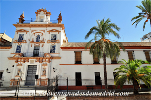 Sevilla, Iglesia y parte de la fachada Oeste del Hospital de la Santa Caridad