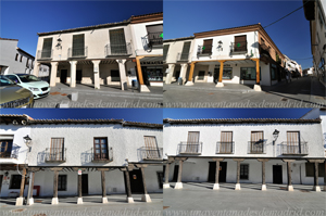 Torrejn de Velasco, Comenzando por arriba, a la izquierda y en el sentido de las agujas del reloj, viviendas en la Plaza de Espaa, 22, 23, 3 y 2